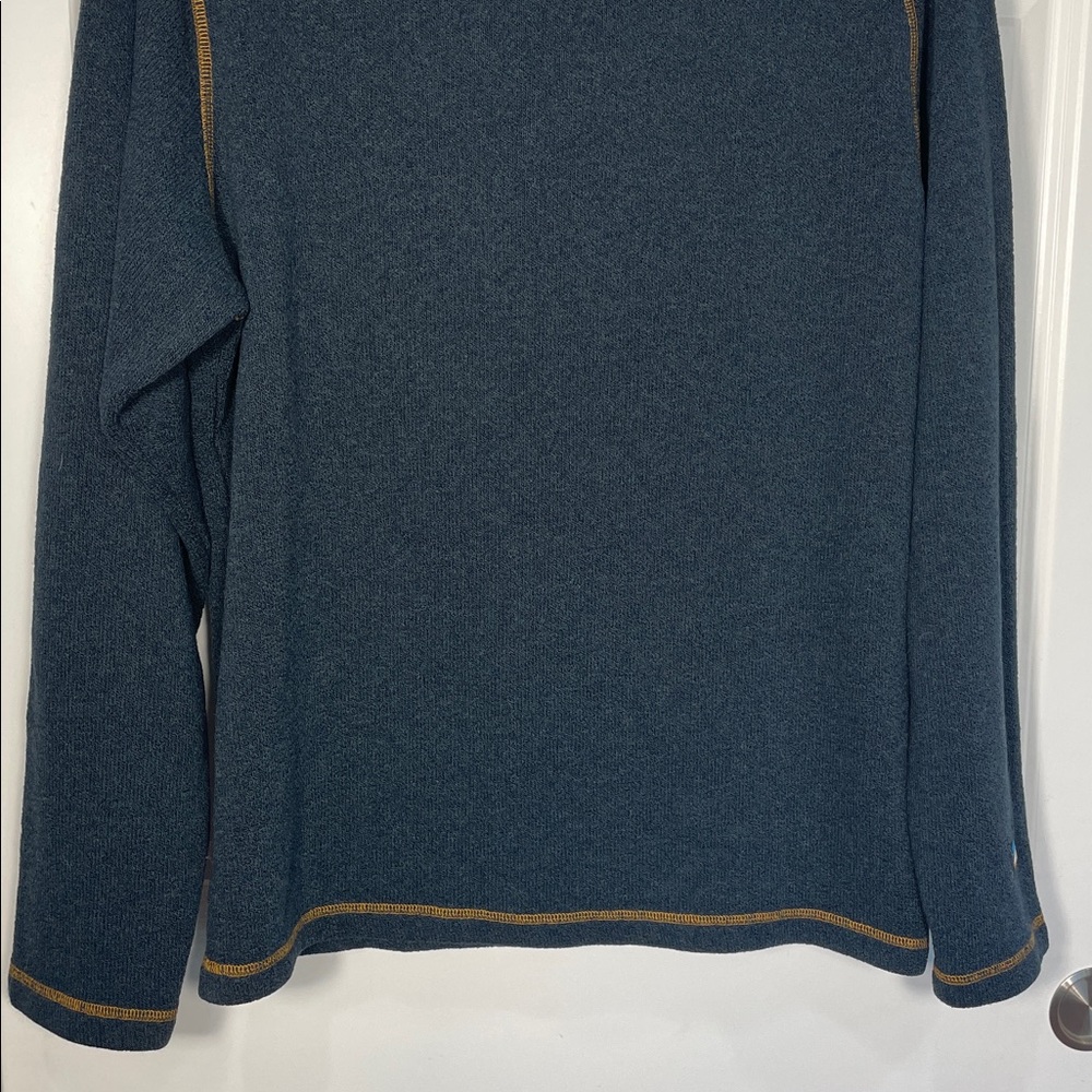 Kuhl Men’s Stovepipe Alfpaca Fleece Pullover Large Shearling-lined Collar Blue - Picture 5 of 16